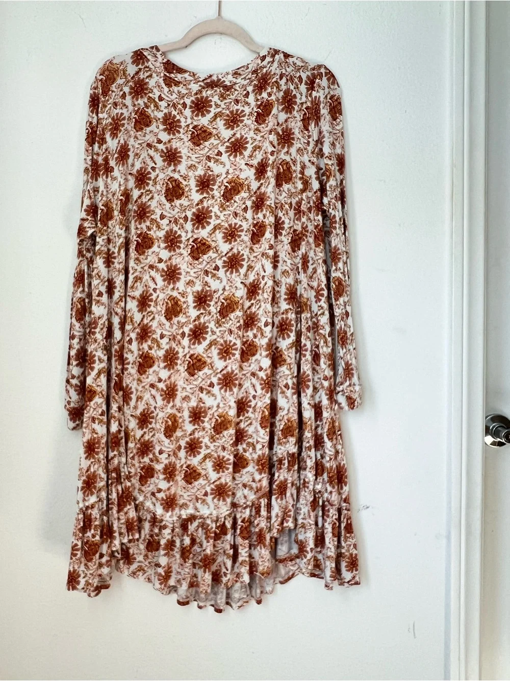 Free People Olivia Printed Tunic Floral Mini Dress Top Women's XL Boho
